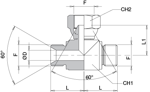 Schema Grafico “T” Dl LINEA CON DADO GIREVOLE AERTUBI S.r.l.