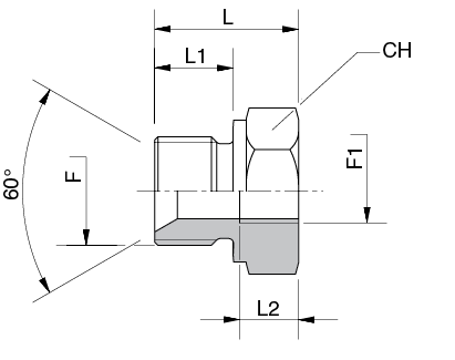 Schema Grafico RIDUZIONE M – F BSPP (Din/Iso 228) FORMATO A AERTUBI S.r.l.