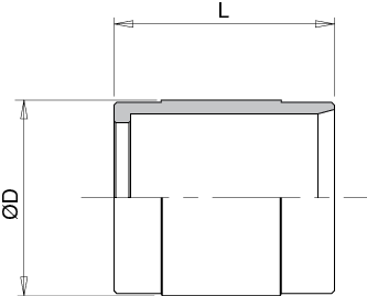 Schema Grafico BOCCOLA PER TUBO PTFE CORRUGATO AERTUBI S.r.l.