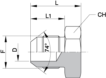 Schema Grafico TAPPO MASCHIO JIC 37° AERTUBI S.r.l.