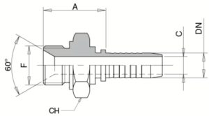 schema grafico - AGR – MASCHIO BSP – CONO 60° - AERTUBI s.r.l.